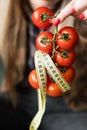 Healthy food diet snack balanced vegetarian tomato Royalty Free Stock Photo