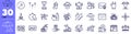 Healthy food, Fireworks rocket and Distribution line icons pack. For web app. Vector