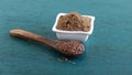 Healthy Food Flax Seed Powder in a Bowl
