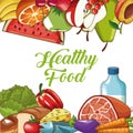 Healthy food frame concept