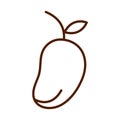 Healthy food fresh fruit mango product line style icon