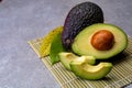 Healthy food, fresh ripe hass avocado from Peru