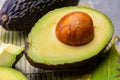 Healthy food, fresh ripe hass avocado from Peru Royalty Free Stock Photo