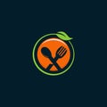 Healthy food graphic icon for vegetarian food store or vegan restaurant. premium vector illustration Royalty Free Stock Photo