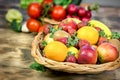 Healthy food, healthy eating, healthy diet - organic fruit and vegetable Royalty Free Stock Photo