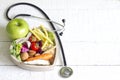 Healthy food in heart diet abstract concept Royalty Free Stock Photo
