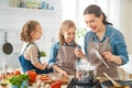 Happy family in the kitchen