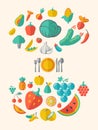 Healthy Food Infographic Template. Royalty Free Stock Photo