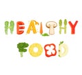 Healthy food lettering