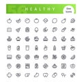 Healthy Food Line Icons Set