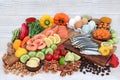 Healthy Food for a Low Cholesterol Diet Royalty Free Stock Photo