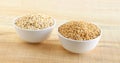 Healthy Food Oats and Steel-cut Oats in Bowls