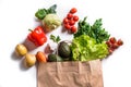 Healthy food in paper bag Royalty Free Stock Photo
