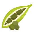 healthy food peas pod vegetables icon isolated style Royalty Free Stock Photo