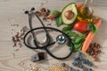 Healthy food for prevent cardiovascular diseases Royalty Free Stock Photo