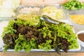 Healthy food. salad bar with fresh vegetables Royalty Free Stock Photo