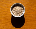 Oats served in a bowl