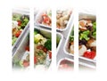 Healthy food take away in boxes Royalty Free Stock Photo