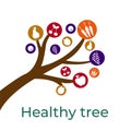 Healthy food tree, sketch for your design