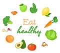 Healthy food. Vector