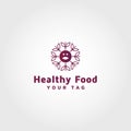 Healthy food vector logo design