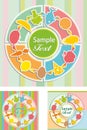 Healthy foods circle background