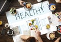 Healthy Foods Wellbeing Lifestyle Nutrition Concept Royalty Free Stock Photo
