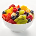 Healthy fresh fruits plate, multivitamins Royalty Free Stock Photo