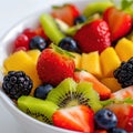 Healthy fresh fruits plate, multivitamins Royalty Free Stock Photo