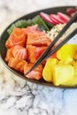 Healthy Fresh Hawaiian Poke Bowl