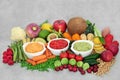 Healthy Fresh Immune Boosting Health Foods Royalty Free Stock Photo