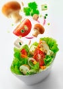 Healthy fresh mixed green salad