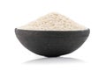 Healthy and Fresh Raw Rice on White Background Royalty Free Stock Photo
