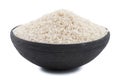 Healthy and Fresh Raw Rice on White Background Royalty Free Stock Photo
