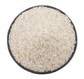 Healthy and Fresh Raw Rice on White Background Royalty Free Stock Photo