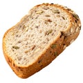 Healthy fresh slice of multigrain bread with nutritious wholesome seeds Royalty Free Stock Photo