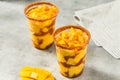 Healthy Frozen Mango Mangonada Cocktail Drink Royalty Free Stock Photo