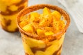 Healthy Frozen Mango Mangonada Cocktail Drink Royalty Free Stock Photo