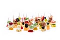 Healthy fruit and cheese canapes