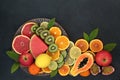 Healthy Fruit Collection to Boost the Immune System Royalty Free Stock Photo