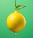 Healthy fruit fresh lemons citrus organic leaf ripe juicy yellow food nature freshness Royalty Free Stock Photo