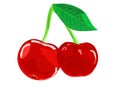 Healthy Fruit Fresh Red Cherry Balance Life Royalty Free Stock Photo