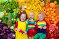 Healthy fruit and vegetable nutrition for kids Royalty Free Stock Photo