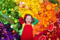 Healthy fruit and vegetable nutrition for kids Royalty Free Stock Photo