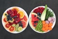 Healthy Fruit and Vegetable Super Food Royalty Free Stock Photo