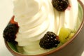 Healthy fruit yogurt Royalty Free Stock Photo