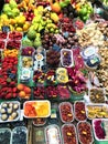 Healthy fruits and colours in Boqueria Market, Barcelona, Spain