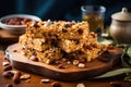 healthy granola bars with oats, nuts, and seeds