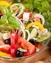 Healthy Greek Salad Bowl Royalty Free Stock Photo