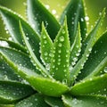 Healthy green aloe vera plants